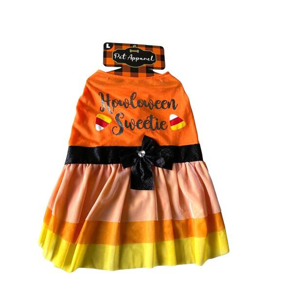Dog Halloween Costume Dress w/Hair Clip L *NWT - Picture 2 of 6